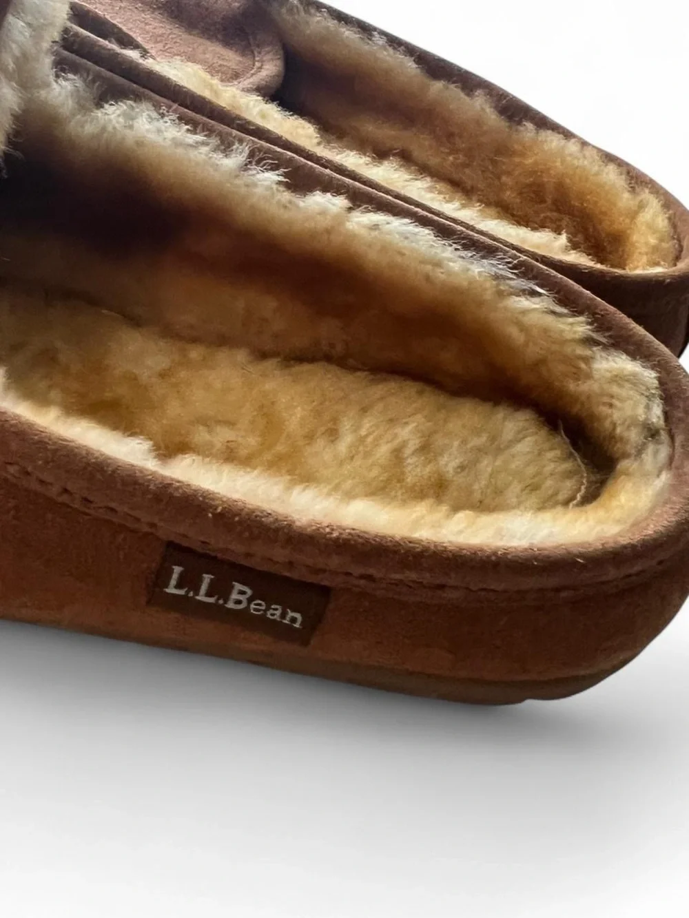L.L. Bean Shearling Moccasin Slippers Mens 12